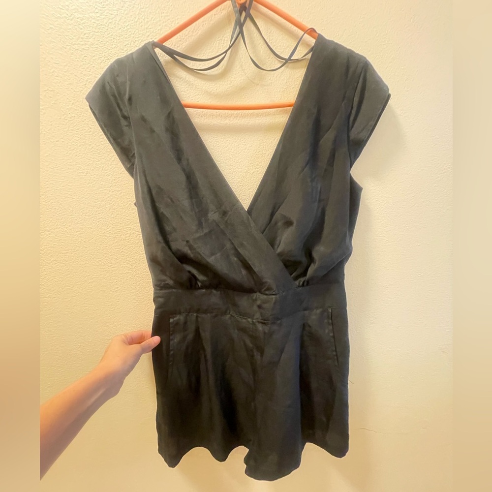 bebe Black Wrap Romper